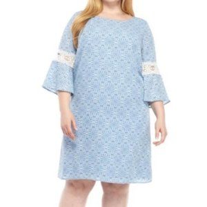Paisley Bell Sleeve Lace Keyhole Dress